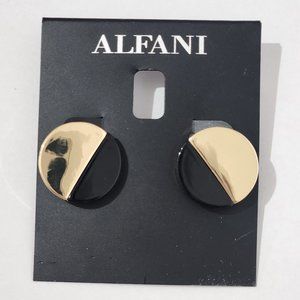 Alfani Black & Gold Stud Earrings